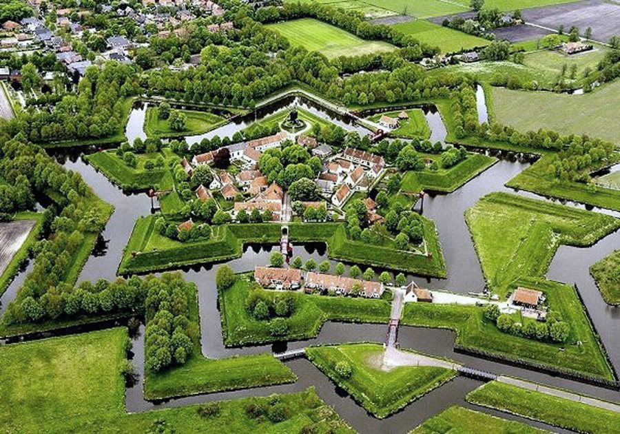 Luftaufnahme der Festung Bourtange